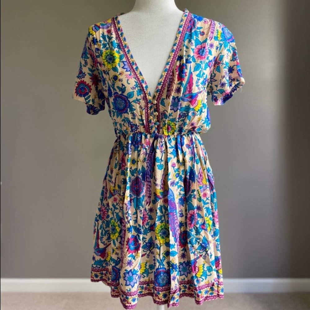 Paisley Mini Boho Dress - Picture 3 of 4